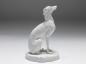 Preview: Figur sitzender Windhund, Meissen, H: 13 cm