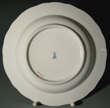 MEISSEN Suppenteller, Indisch gr�n mit Kante