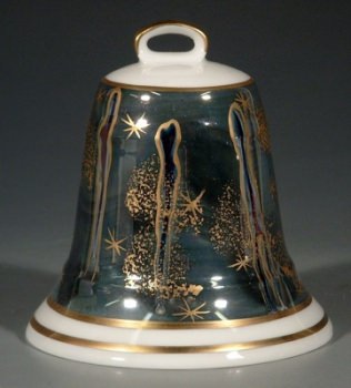 REICHENBACH Weihnachtsglocke, Gr�n / Gold
