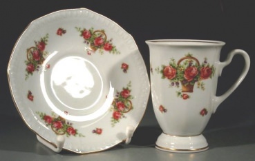 WEIMAR Schokoladentasse, Rosenbukett