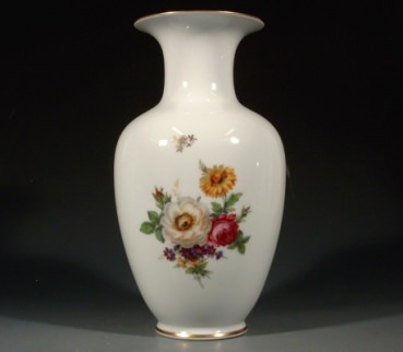 REICHENBACH Vase, Blumendekor mit Streublumen