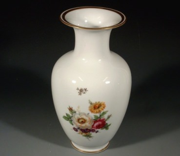 REICHENBACH Vase, Blumendekor mit Streublumen