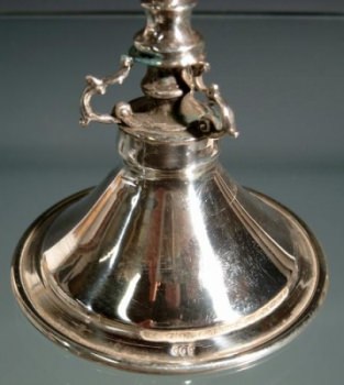 eleganter Kerzenleuchter, 800er Silber