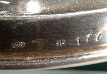 eleganter Kerzenleuchter, 800er Silber