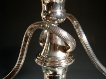 eleganter Kerzenleuchter, 800er Silber