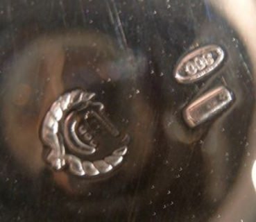 Menage f�r z.B. Essig und �l, im 800er Silber Halter