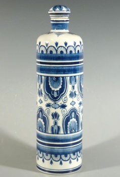 DELFT gro�e Flasche mit St�psel, Blaumalerei