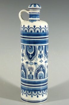 DELFT gro�e Flasche mit St�psel, Blaumalerei