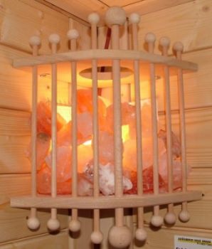 Salzkristallleuchte Sauna