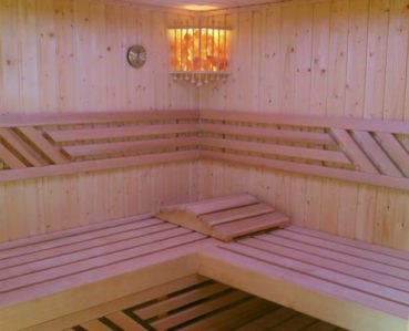 Salzkristallleuchte Sauna