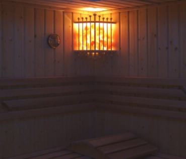 Salzkristallleuchte Sauna