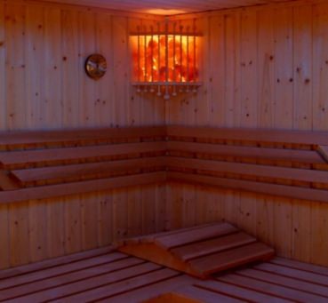 Salzkristallleuchte Sauna