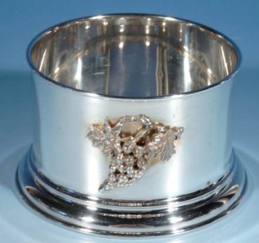 Flaschenhalter, 900er Silber