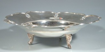 Anbietschale auf 3 F�sschen, 800er Silber