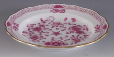 MEISSEN Teller, Indisch purpur reich