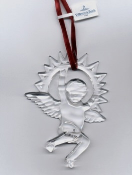 VILLEROY & BOCH Splendor di Natale, Glasornament Engel mit Kranz