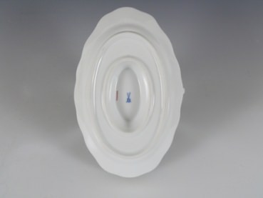 MEISSEN Sauciere, Indische Malerei gr�n reich