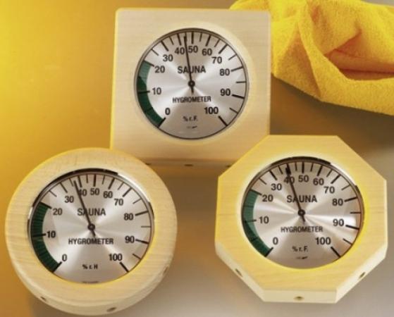 eliga Saunahygrometer 135 mm, Holzrahmen, Pr�zisionsthermometer