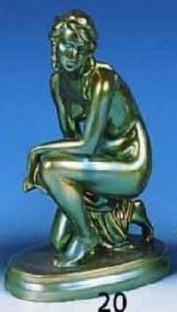 Figur sitzender Akt, Zsolnay Pecs, Keramik