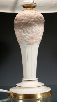 SITZENDORF Lithophanielampe Tischlampe Seerosen