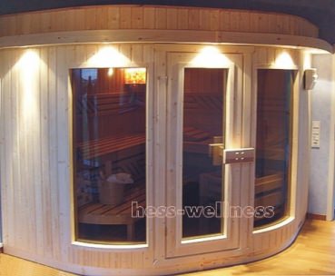 hess-wellness Designsauna Panorama Fichte