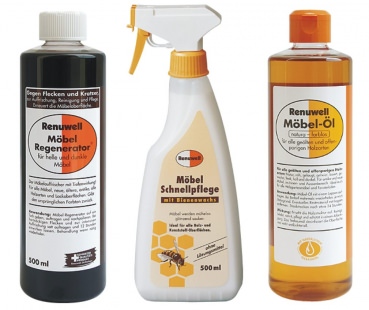RENUWELL SET Regenerator + Schnellpflege + Teakholz�l je 500 ml