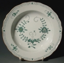 MEISSEN Suppenteller, Indisch gr�n mit Kante