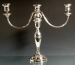 eleganter Kerzenleuchter, 800er Silber