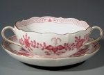 MEISSEN Suppentasse, Indisch purpur mit Kante