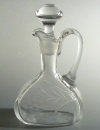 sch�ner Flakon, Glasflakon, mit floraler Gravur