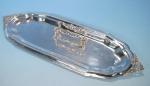 Schreibtischablage mit Briefhalter, 900er Silber