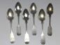 Preview: 6x Löffel, Kumpe, Kassel, 19. Jh., Königsspaten, 800er Silber, 272 g