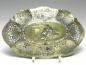 Preview: ovale Schale mit Paar, Rosendekor und Durchbruchrand, 800er Silber, 4 x 27 x 16,5 cm, 251 g