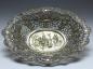 Preview: ovale Schale, Korb, Blumendekor und Durchbruchrand, 800er Silber, 5 x 26 x 20 cm, 223 g