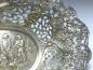 Preview: ovale Schale, Korb, Blumendekor und Durchbruchrand, 800er Silber, 5 x 26 x 20 cm, 223 g