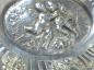 Preview: ovale Schale mit Henkel, Amoretten, Rosendekor und Durchbruchrand, 800er Silber, 11,5 x 10 cm, 63 g