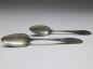 Preview: 2x Löffel, Kaffeelöffel, Teelöffel, Silber, TK 1842, L: 13,3 cm