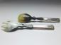 Preview: Salatbesteck 2-teilig, Laffen aus Horn, Griffe 835er Silber, L: 16,5 cm