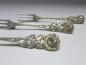 Preview: 3x Aufschnittgabel, Antiko 800er Silber, Hildesheimer Rose, L: 12,5 cm