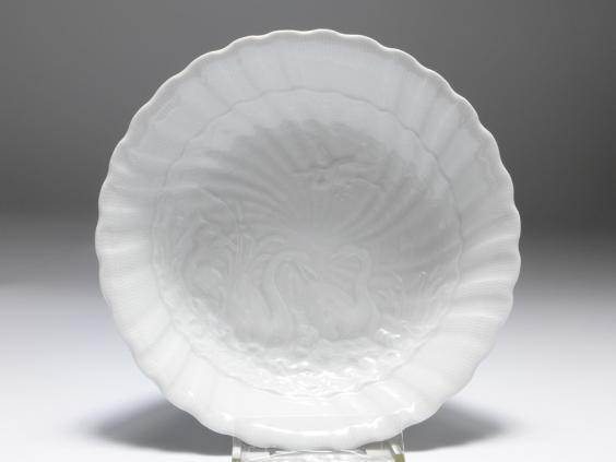 Schale, Meissen, Schwanendessin, weiß, D: 16,5 cm