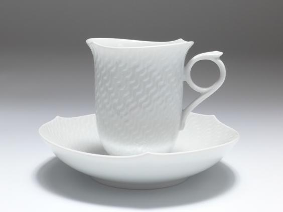 Kaffeetasse, Meissen, Wellenspiel Relief, weiß, V: 0,18 l.