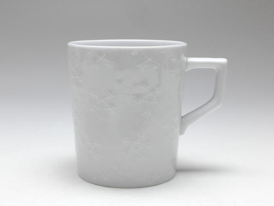 Kaffeebecher Schneeflocken, Meissen, weiß, H: 9 cm