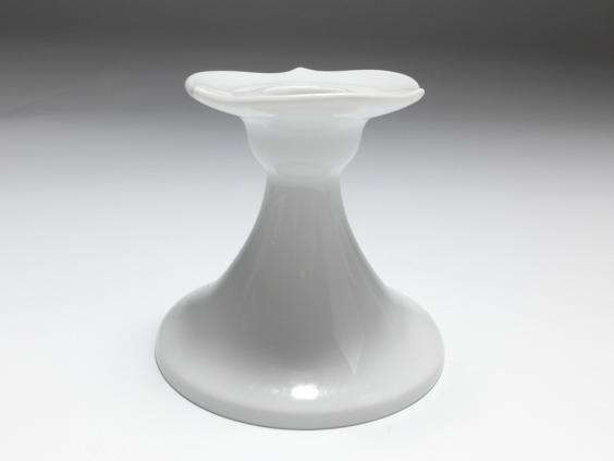 Kerzenhalter, Meissen, Wellenspiel pur, weiß, H: 8 cm
