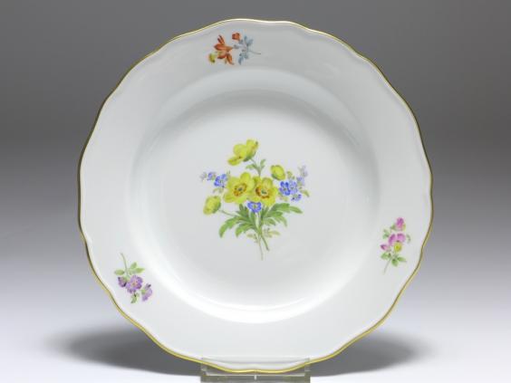 Teller, Meissen, Blumenmalerei Blume 2, D: 20 cm