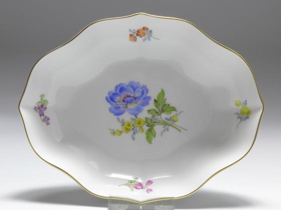 Schale oval, Meissen, Blume 2 , 16 x 12 cm