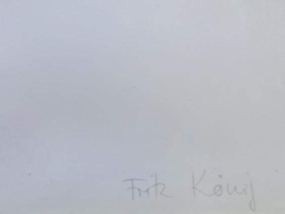 Serigraphie: König, Fritz, Das Doppelkopf-Streichholz, numeriert 44/150, 50 x 50 cm