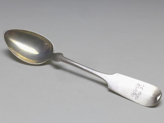 6x Löffel, Kumpe, Kassel, 19. Jh., Königsspaten, 800er Silber, 272 g