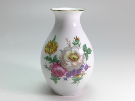 Vase, Tirschenreuth, Blumendekor, H: 16 cm