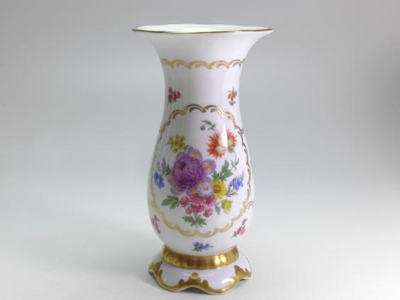 Vase, Gerold Tettau, Blumendekor, H: 21 cm