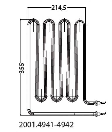 Heizstab für EOS Saunaofen Bi-O Filius, 1500 W - 2500 W (für 4,5-7,5 kW)